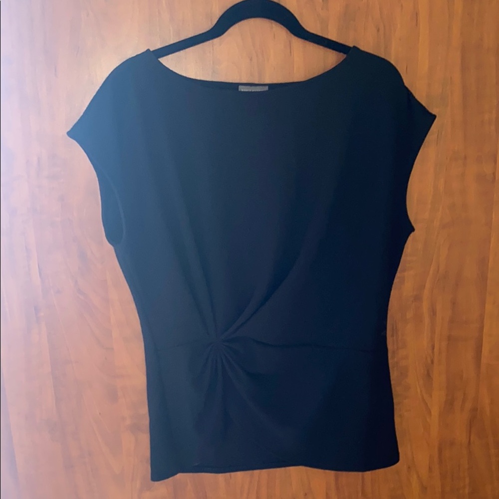 Vince Camuto Black Twist Detail Blouse